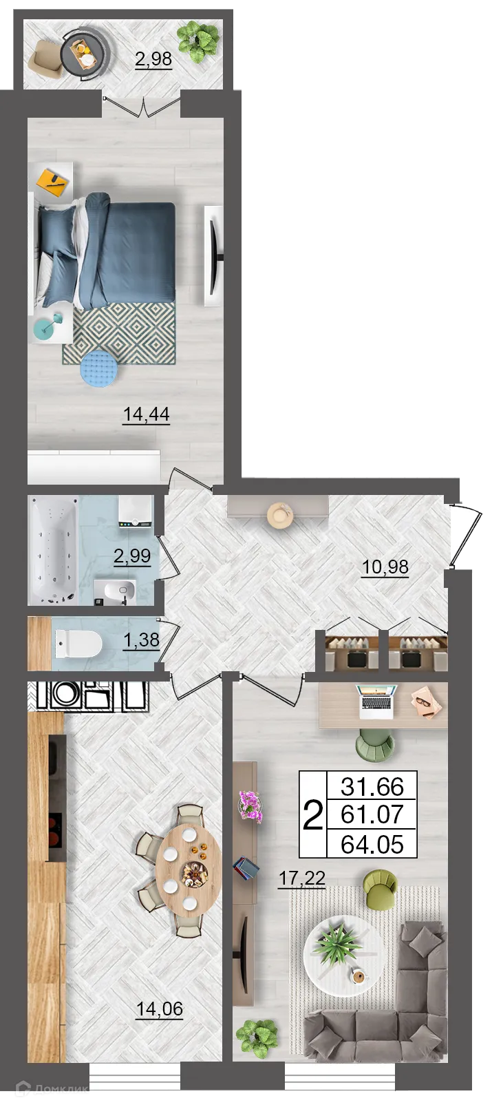 Фото квартиры в ЖК Максимум