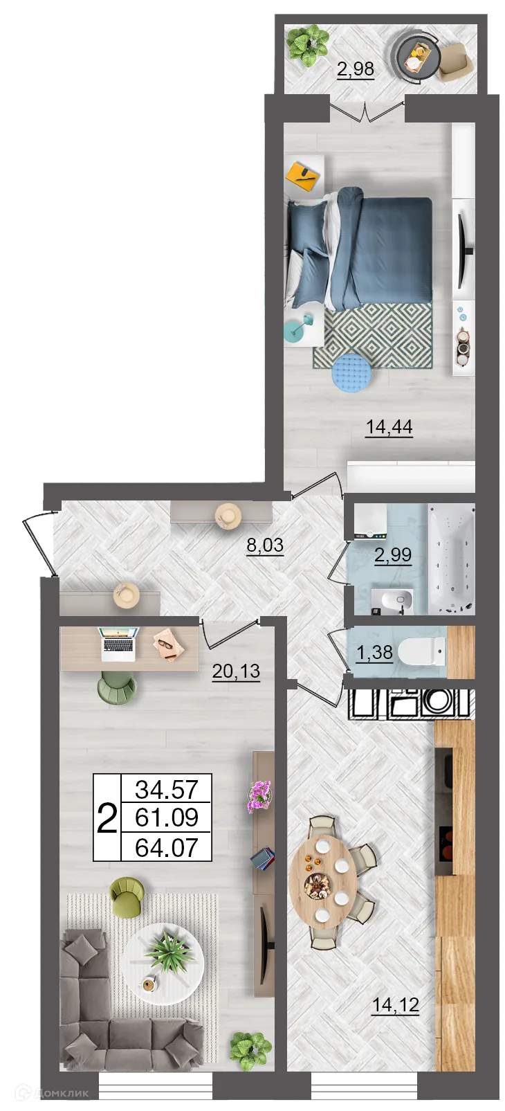 Фото квартиры в ЖК Максимум