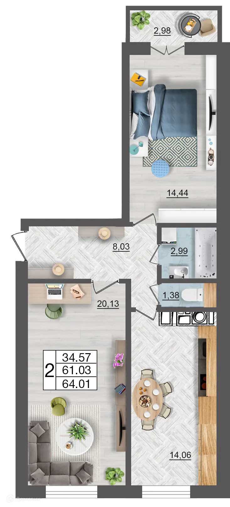 Фото квартиры в ЖК Максимум