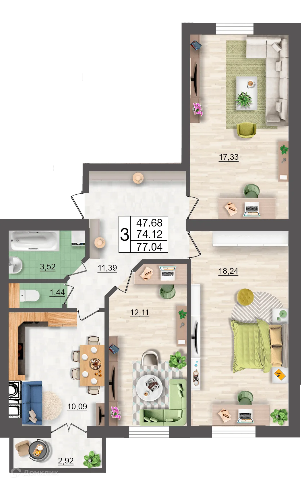 Фото квартиры в ЖК Максимум