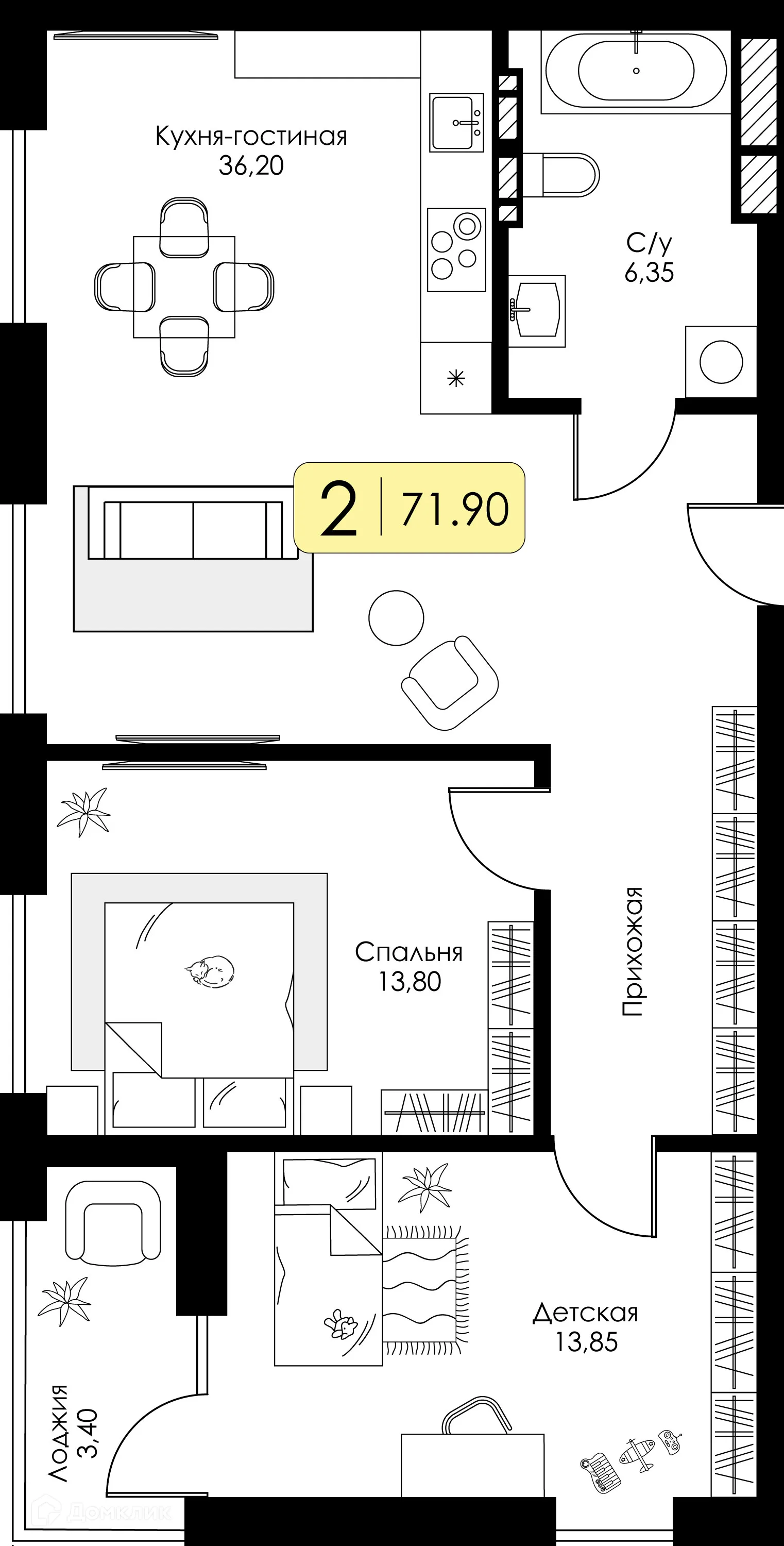 Фото квартиры в ЖК СреДА