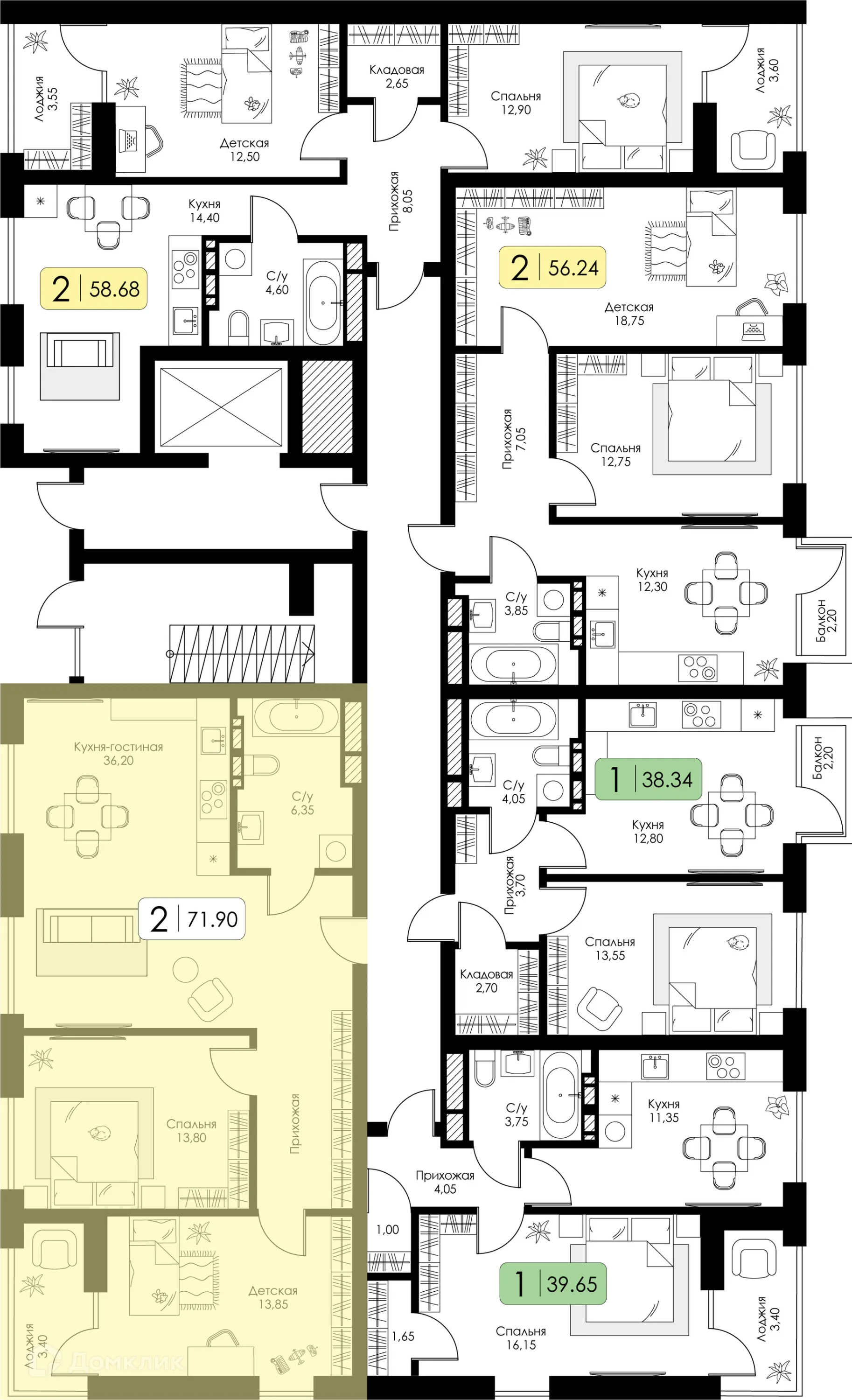 Фото квартиры в ЖК СреДА