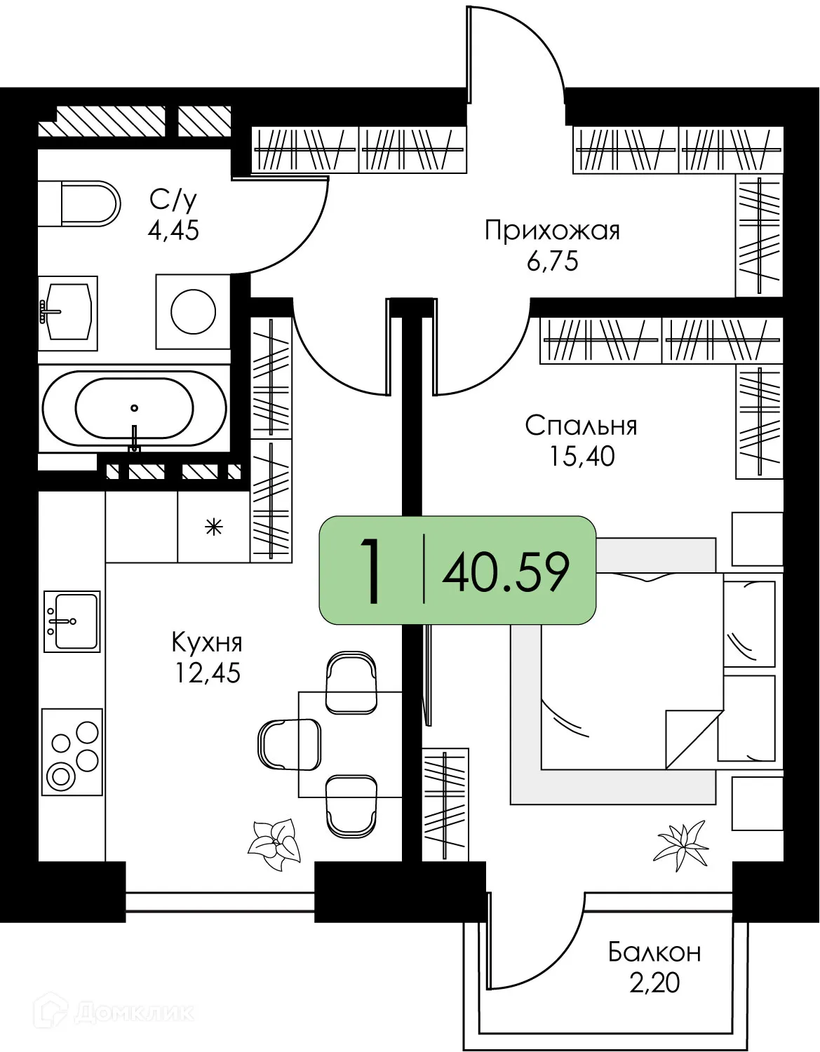 Фото квартиры в ЖК СреДА