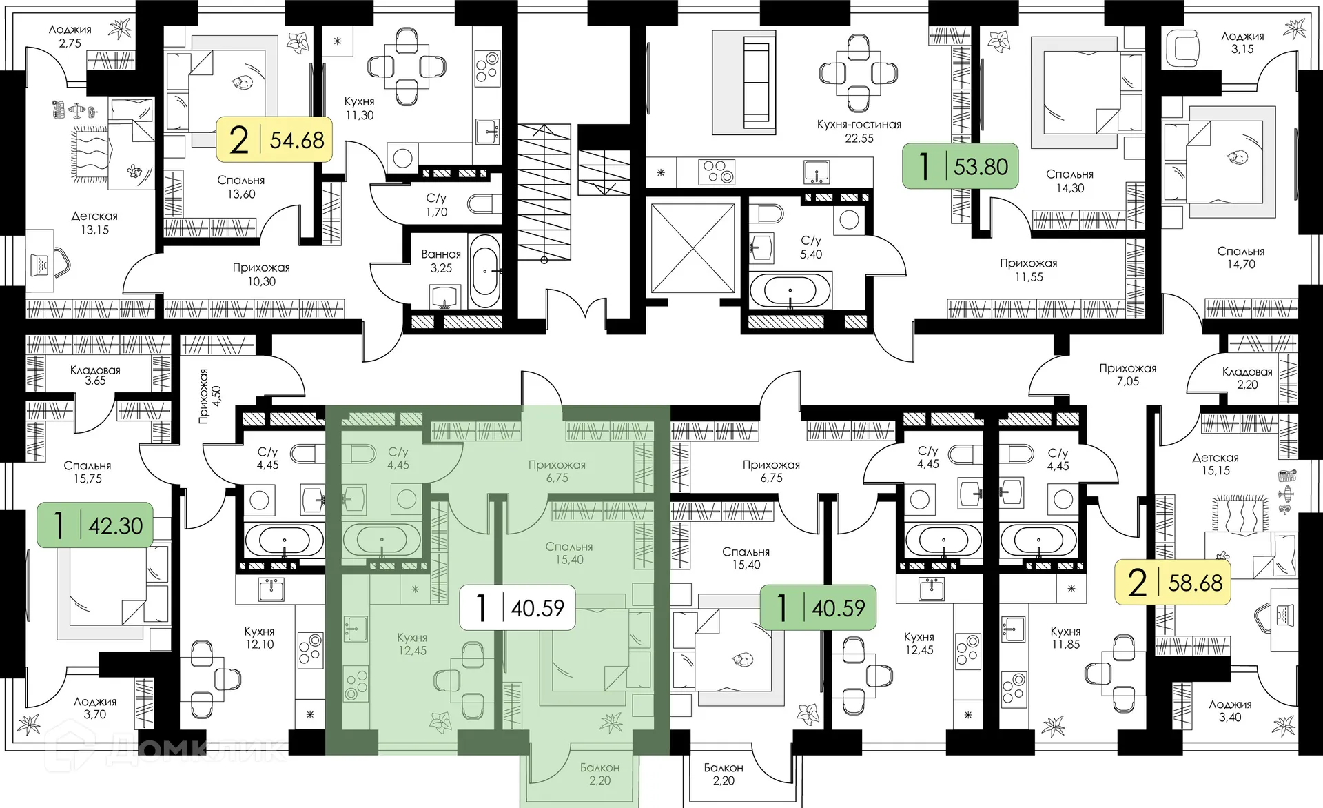 Фото квартиры в ЖК СреДА