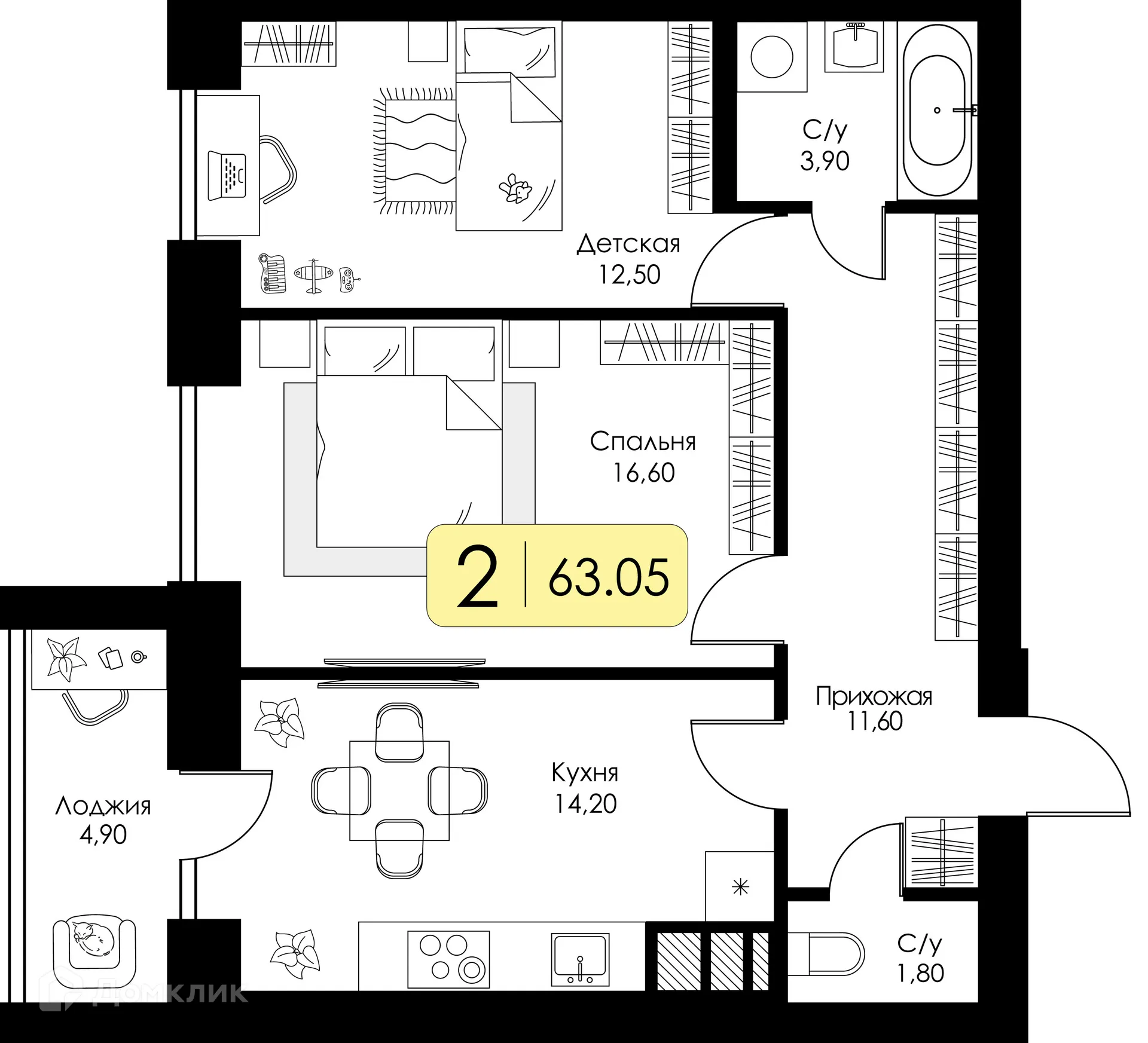 Фото квартиры в ЖК Загорье