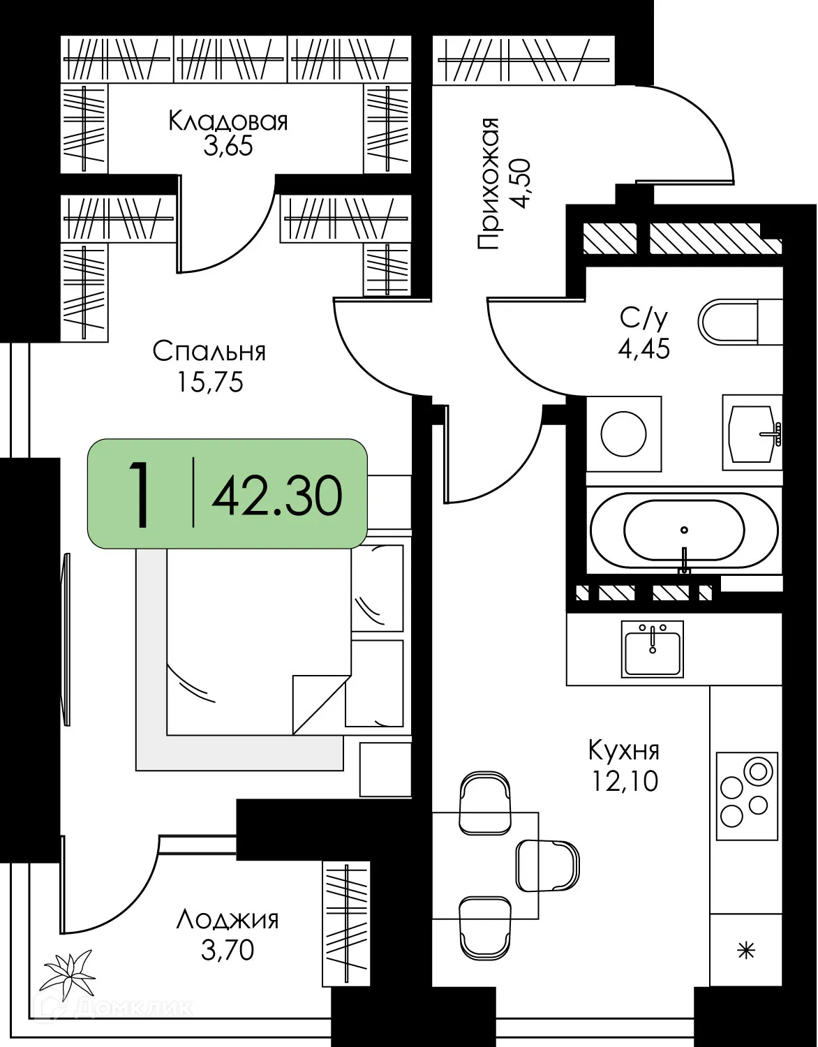 Фото квартиры в ЖК СреДА