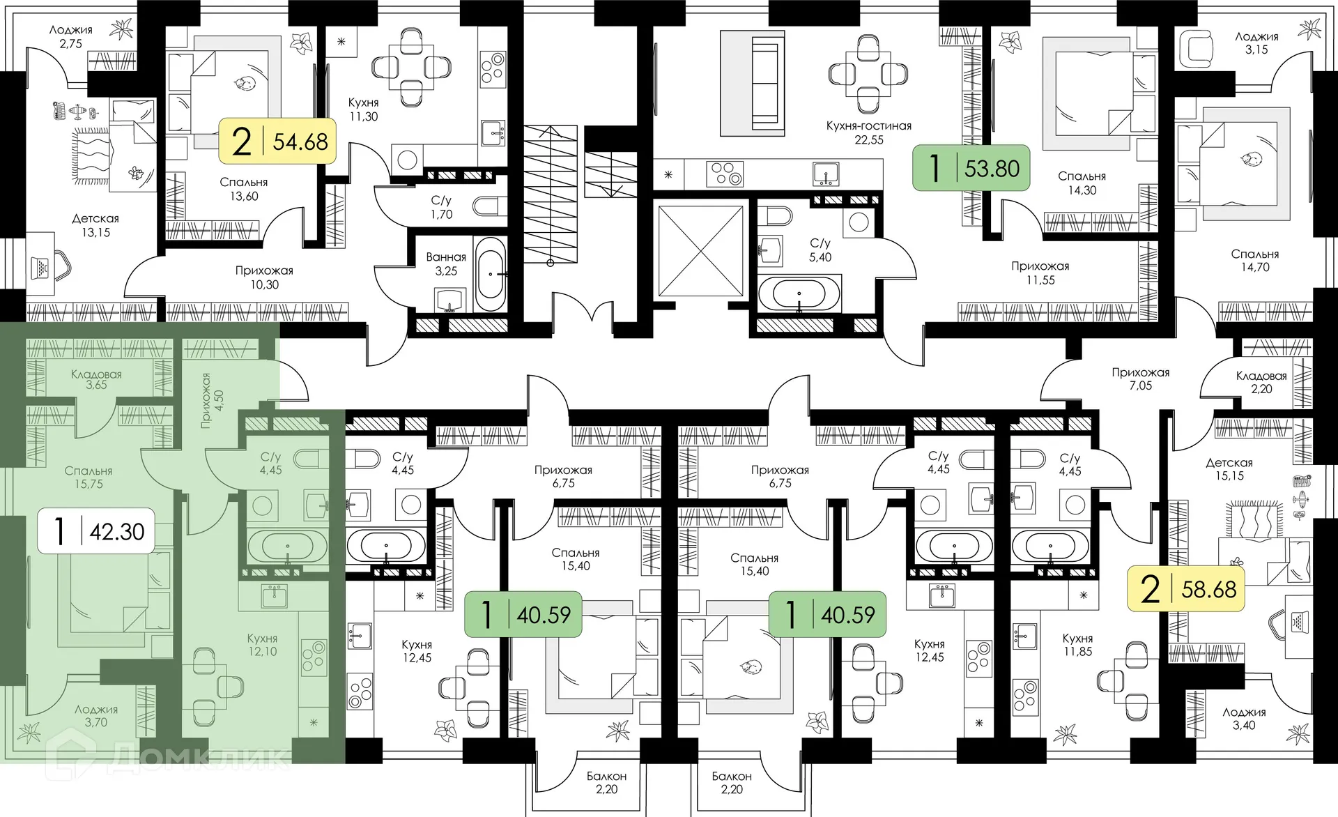 Фото квартиры в ЖК СреДА