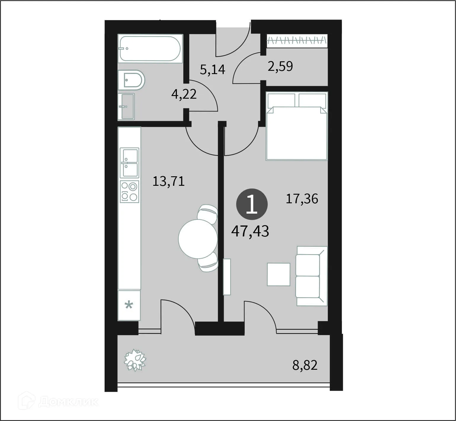 Фото квартиры в ЖК Загорье