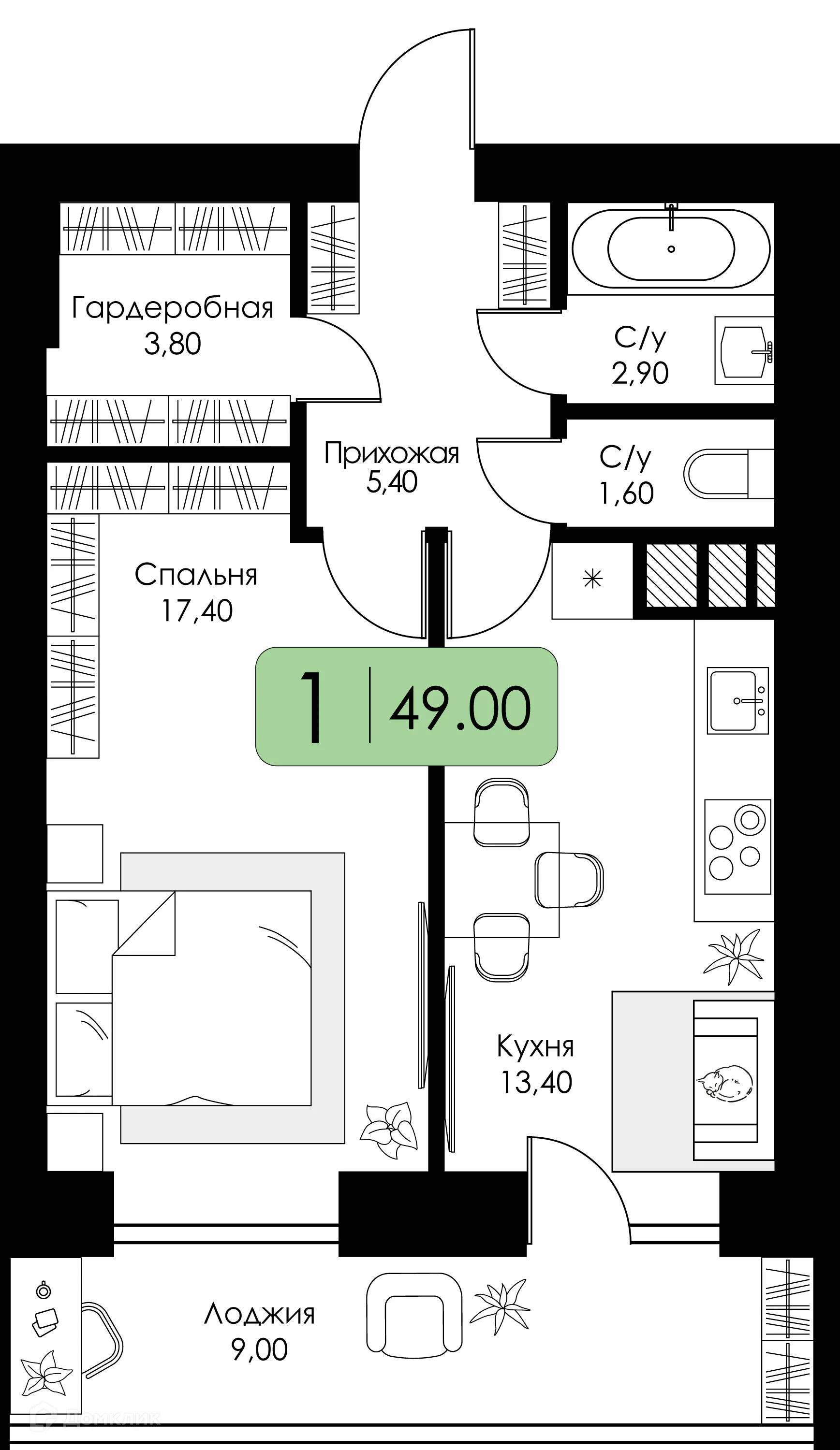Фото квартиры в ЖК Загорье