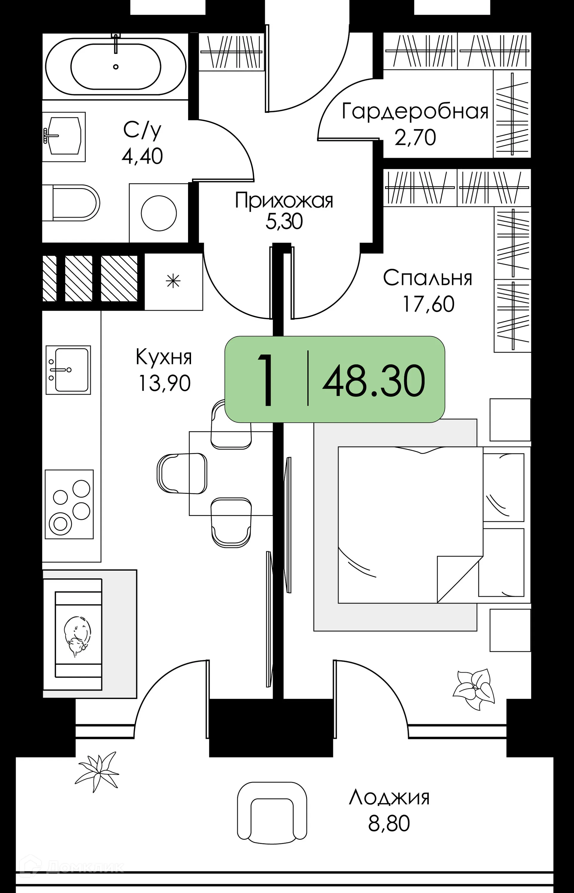 Фото квартиры в ЖК Загорье