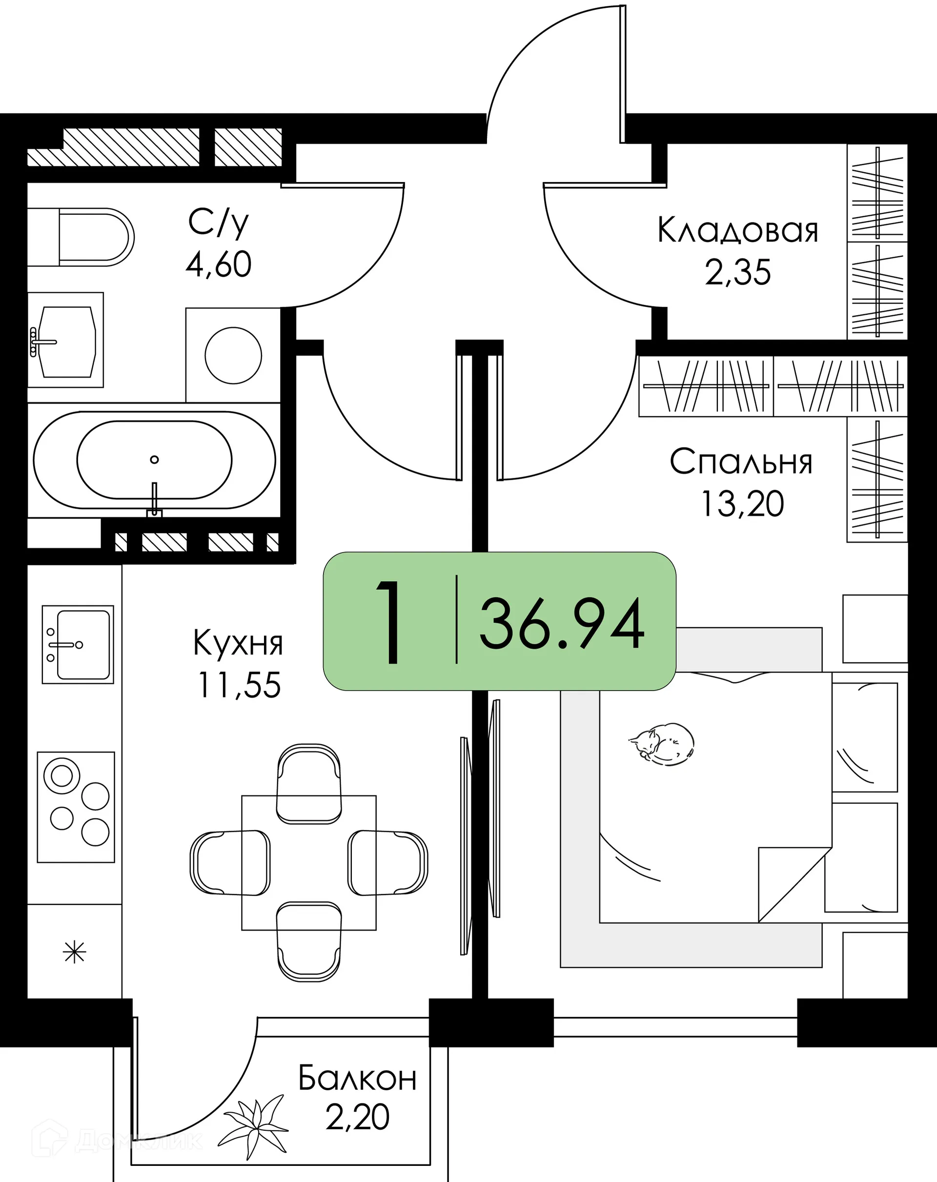 Фото квартиры в ЖК СреДА