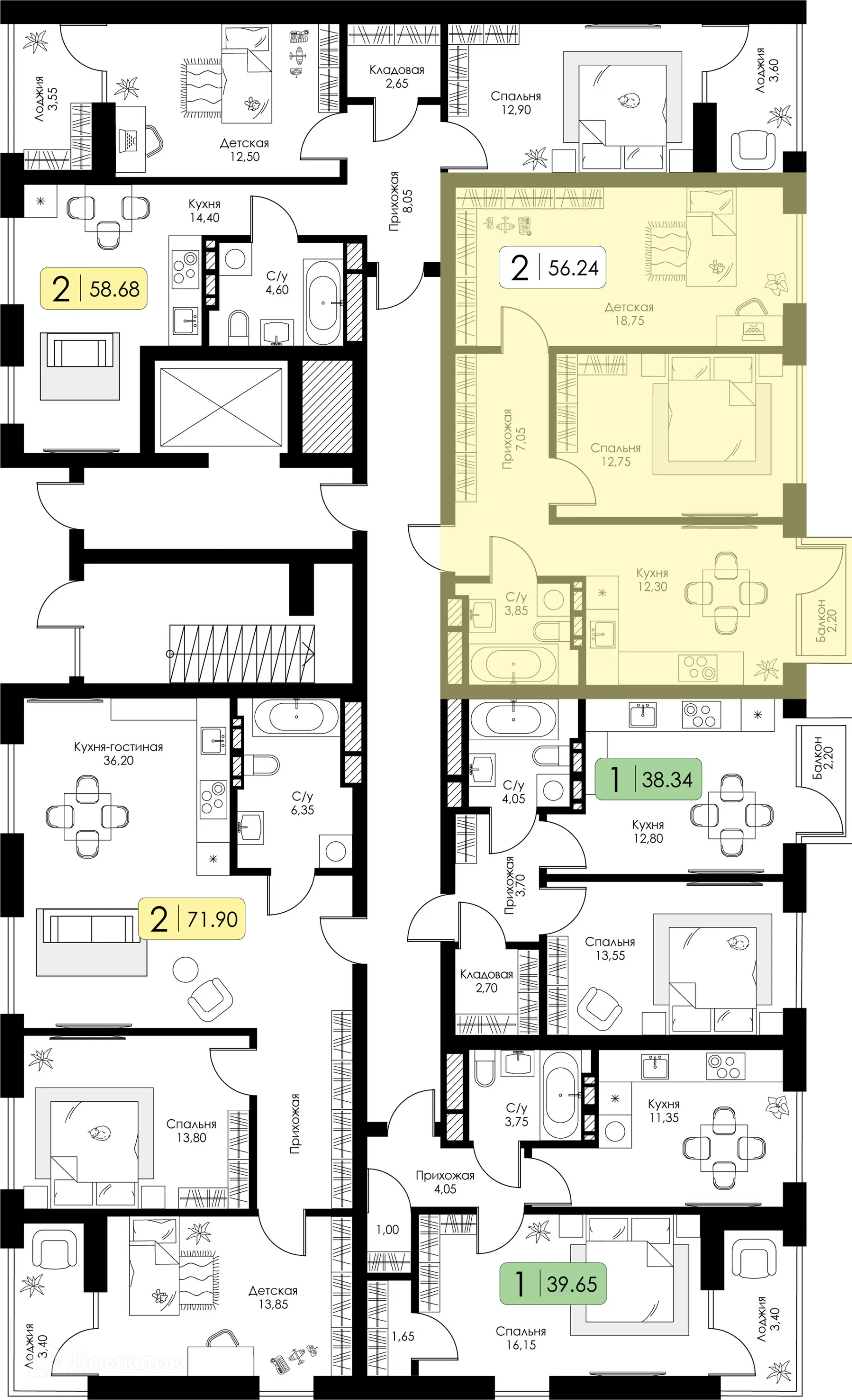 Фото квартиры в ЖК СреДА