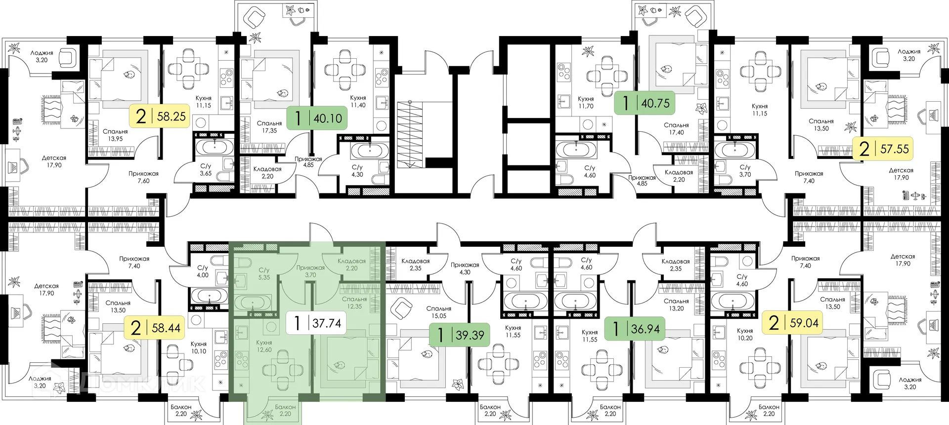 Фото квартиры в ЖК СреДА