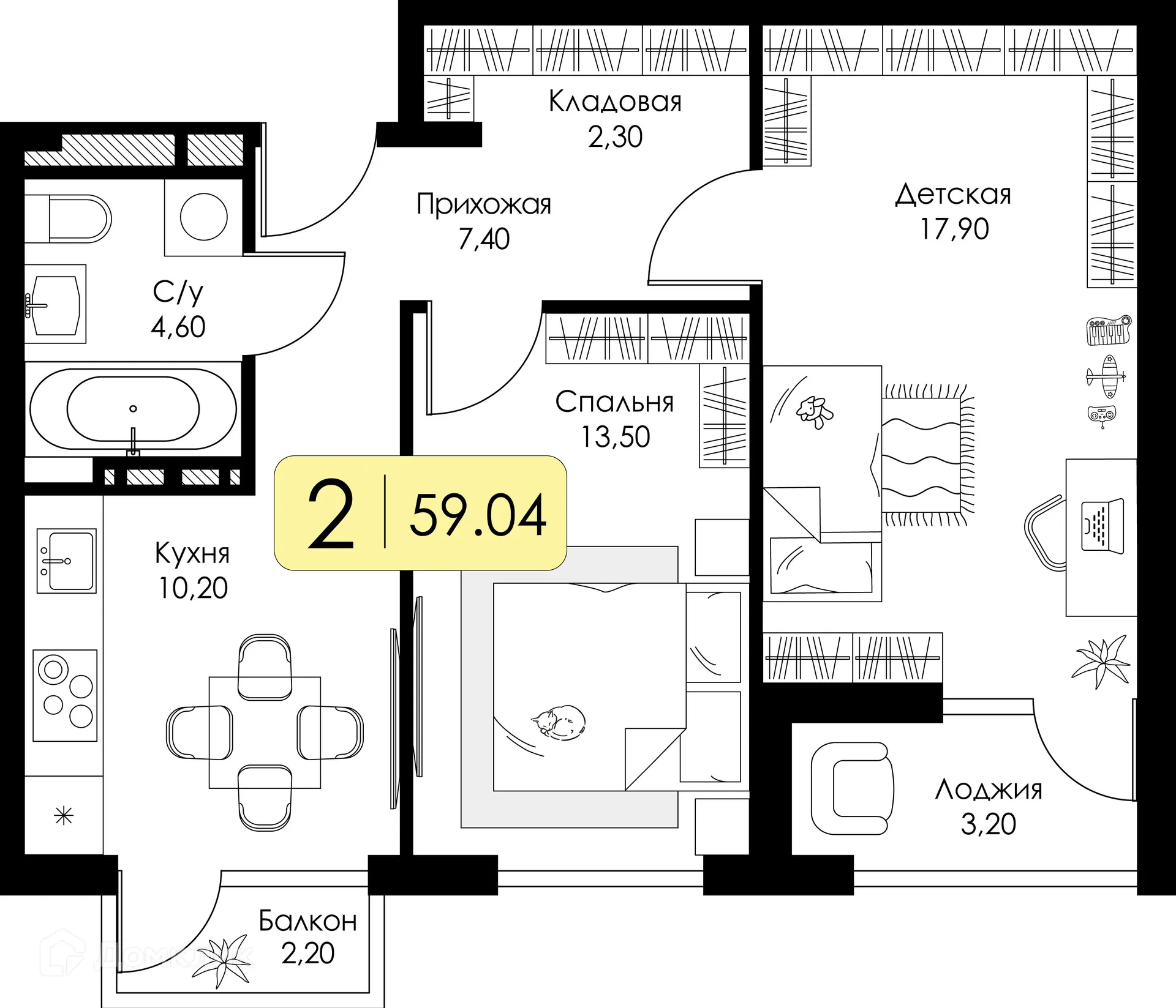 Фото квартиры в ЖК СреДА