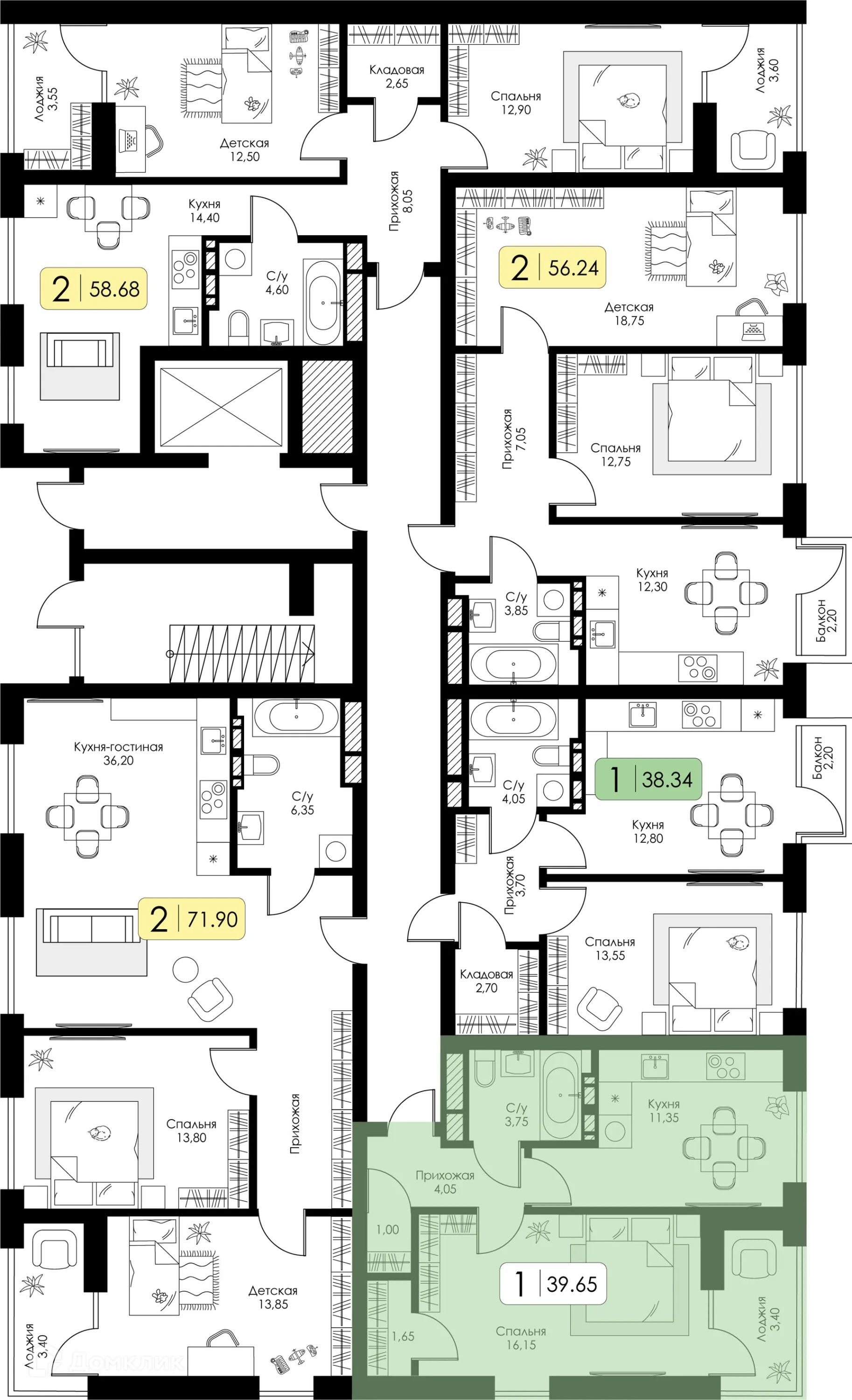 Фото квартиры в ЖК СреДА