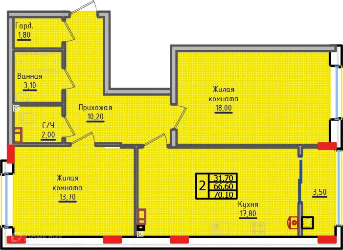 Фото квартиры в ЖК "Суворов"