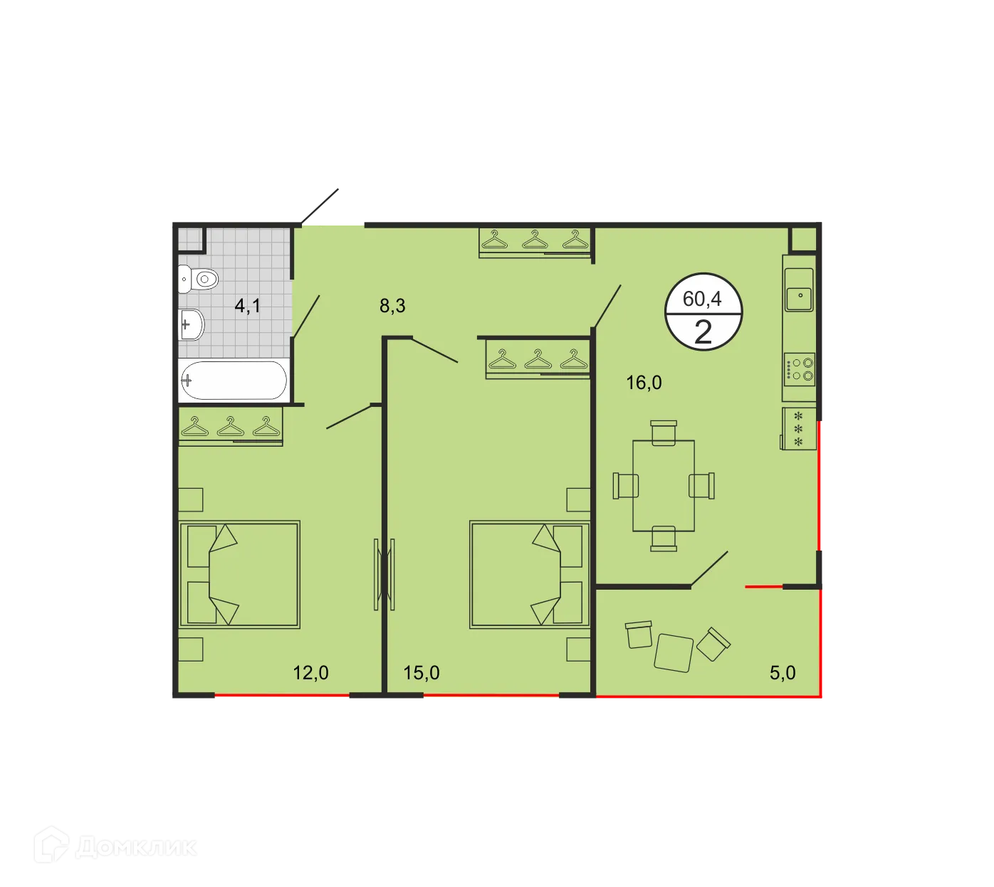 Фото квартиры в ЖК Квартал 204