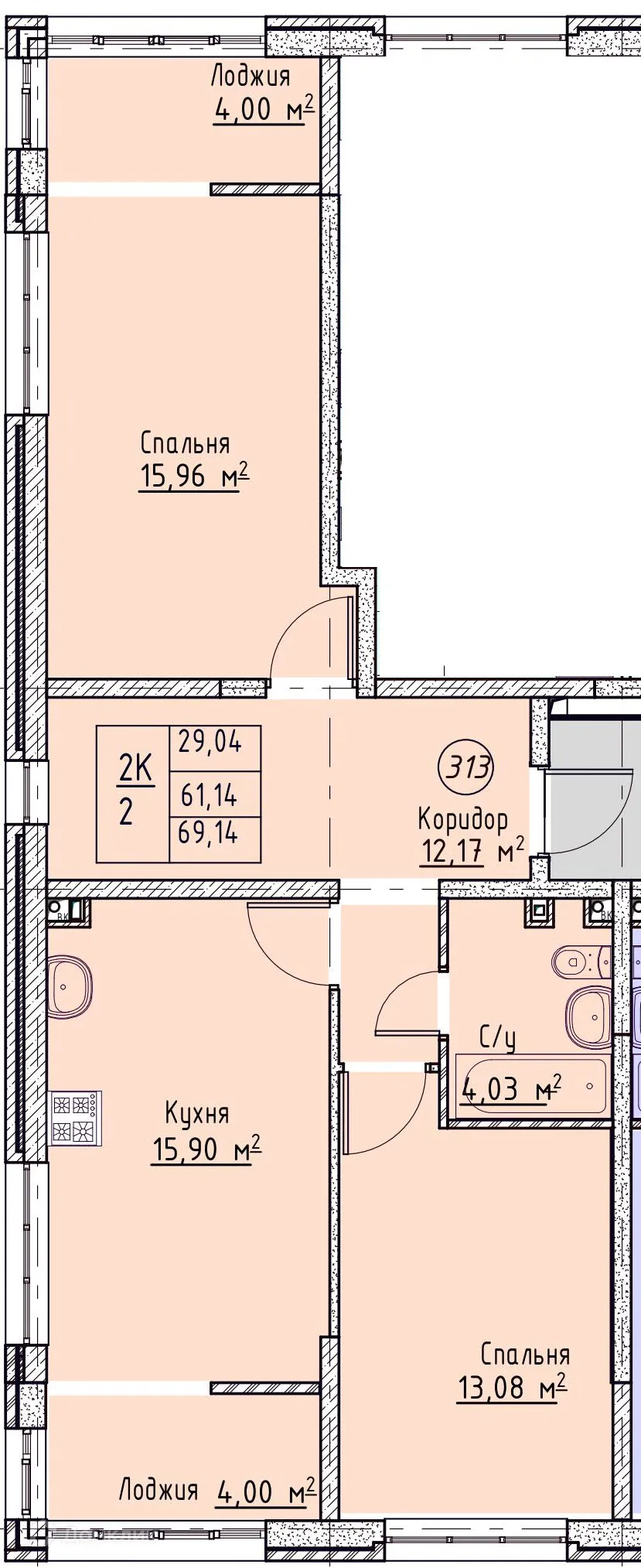 Фото квартиры в ЖК Квартал 204