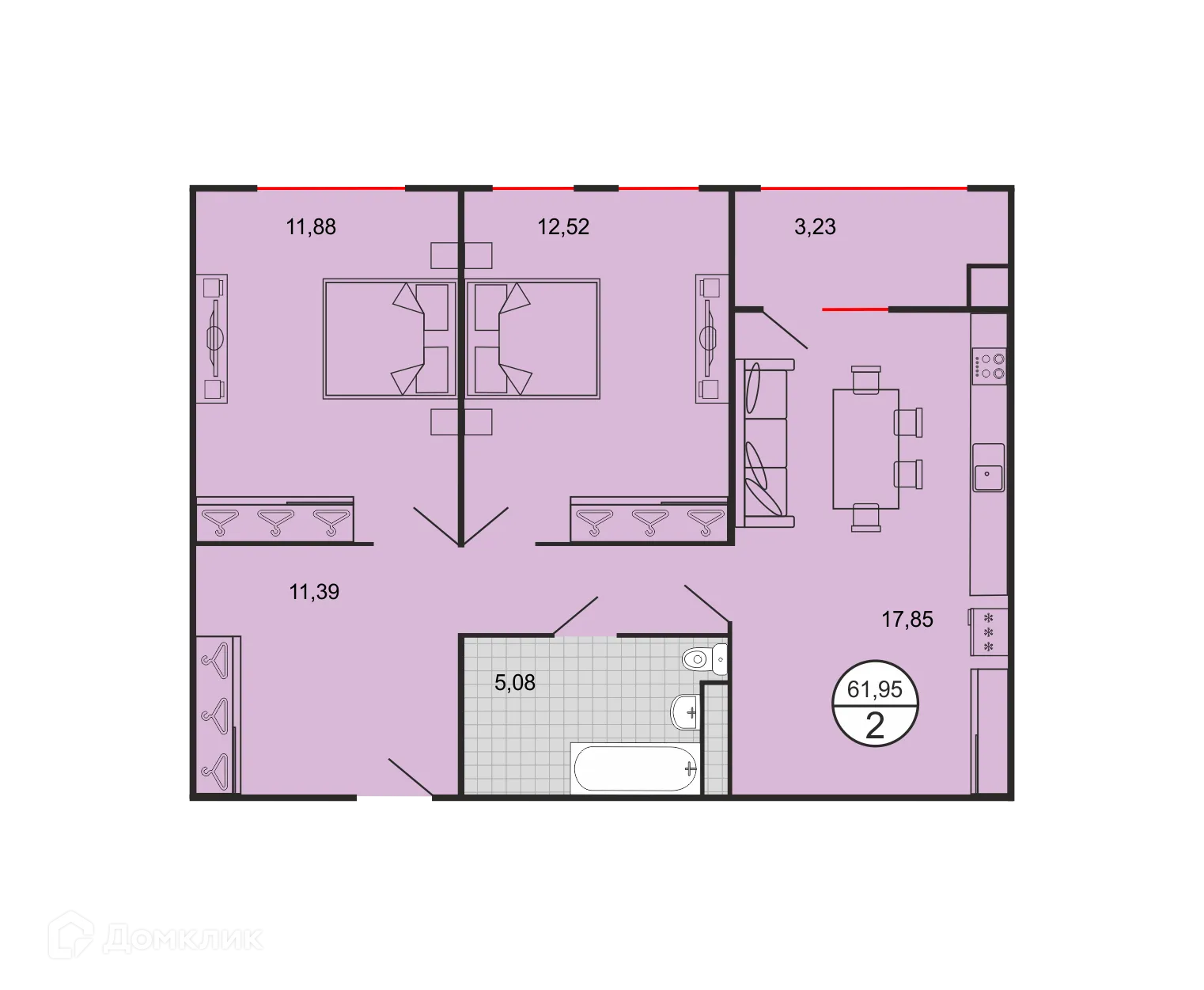 Фото квартиры в ЖК Дыхание