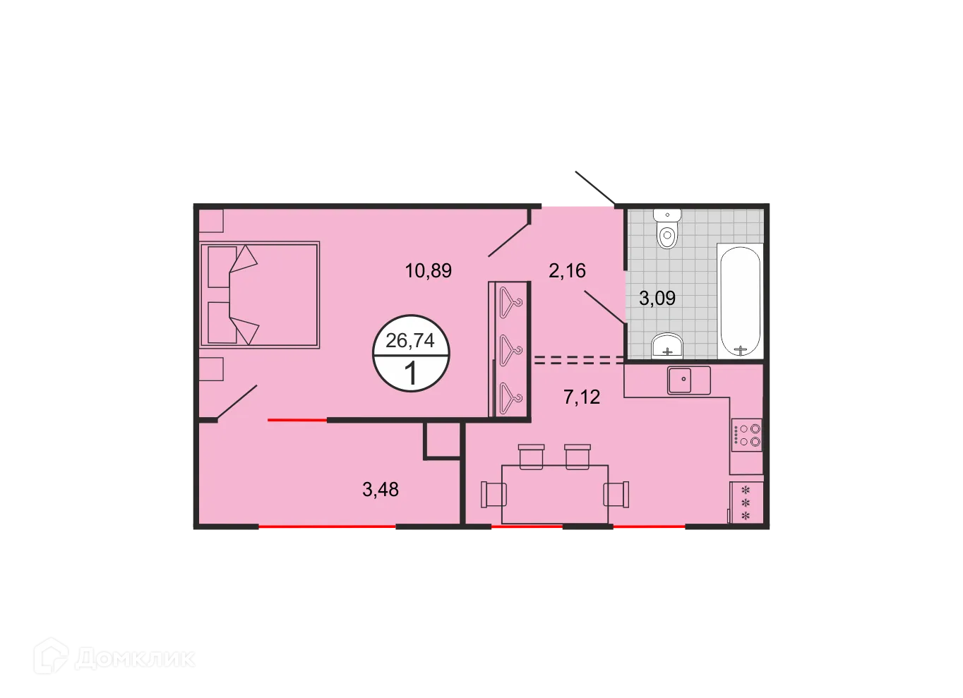 Фото квартиры в ЖК Дыхание