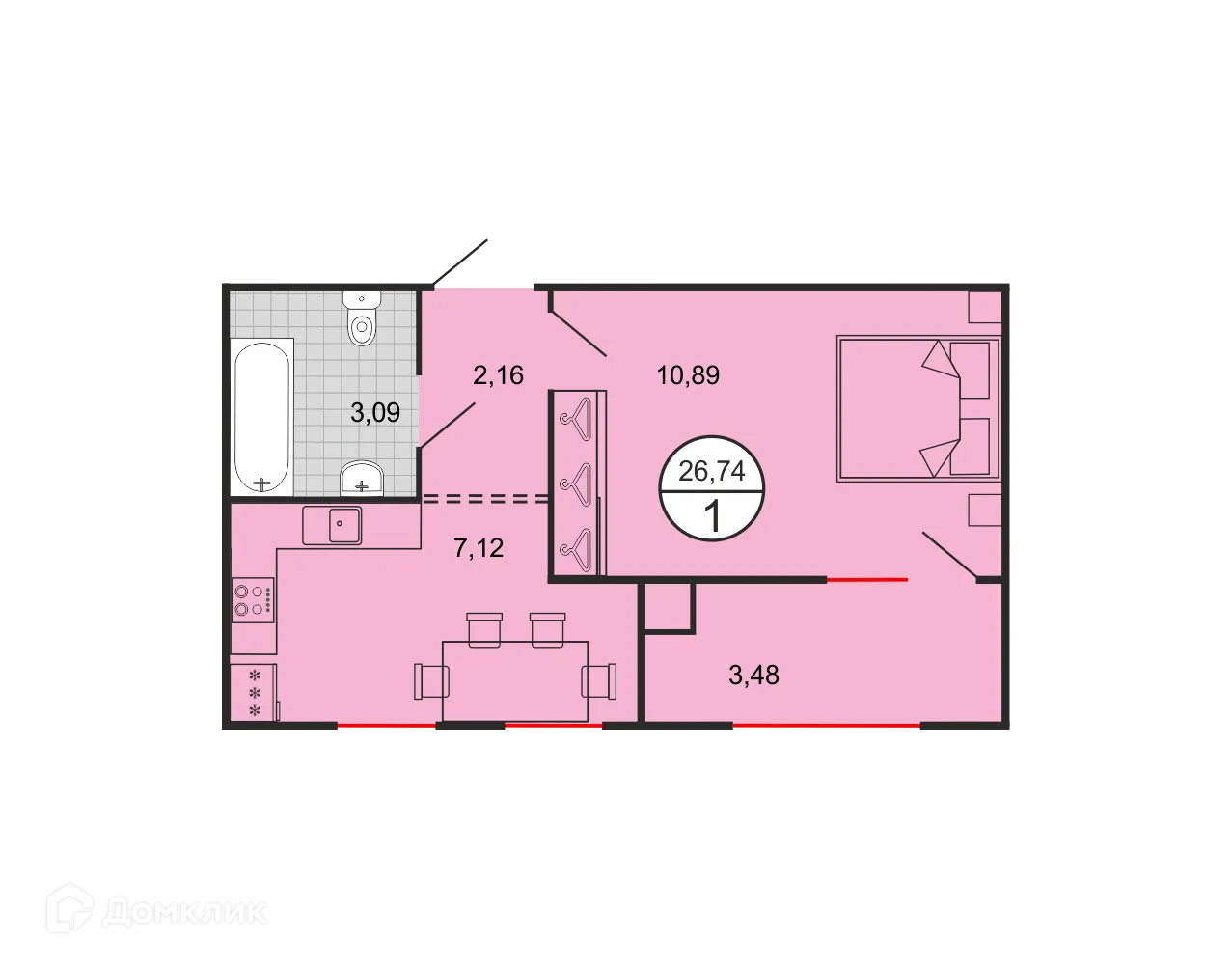 Фото квартиры в ЖК Дыхание