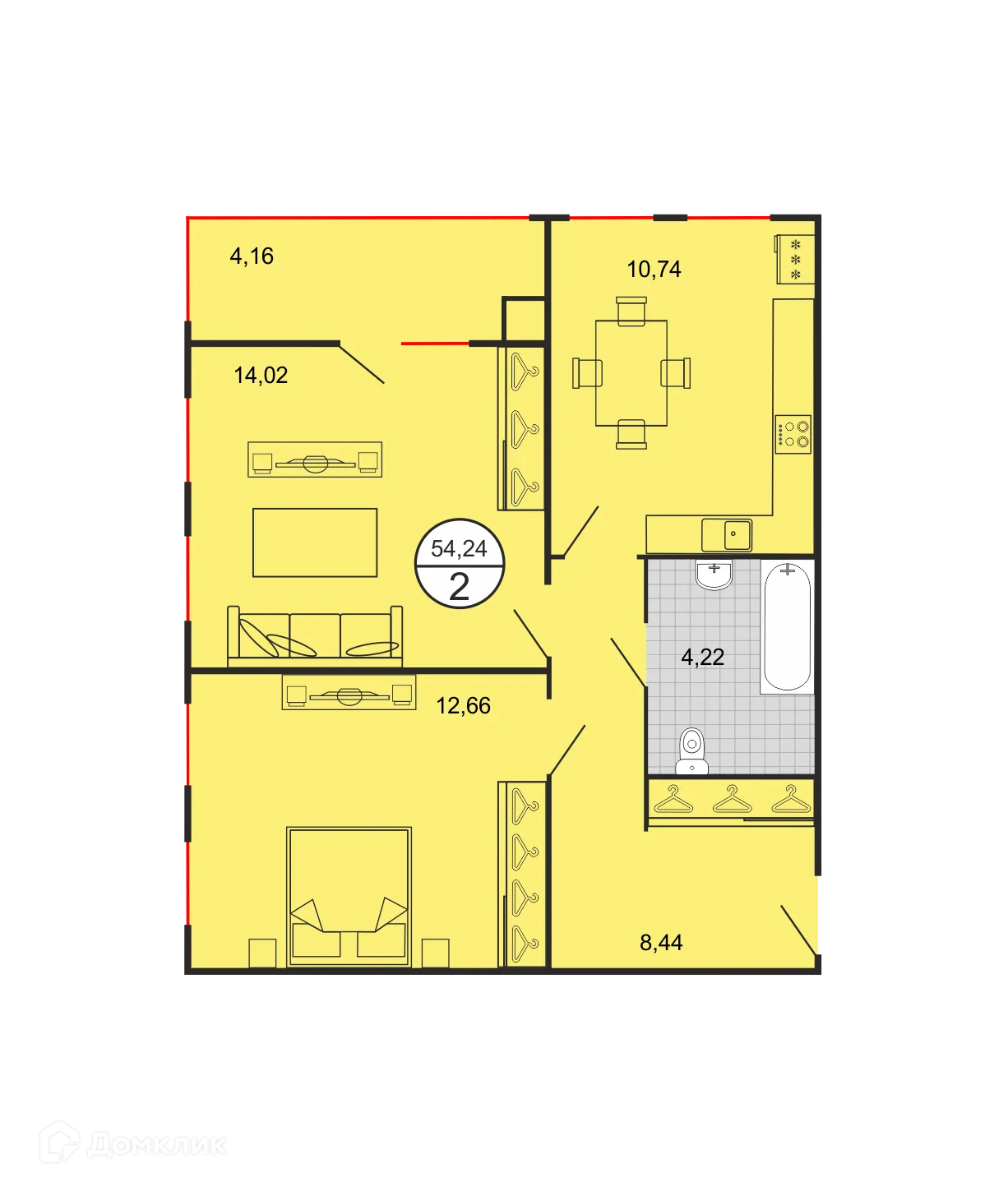 Фото квартиры в ЖК Дыхание