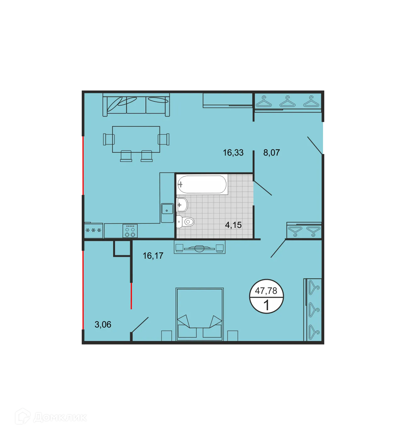 Фото квартиры в ЖК Дыхание