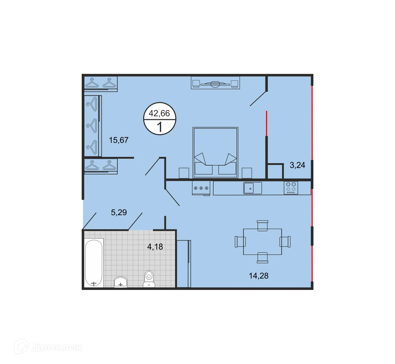 Фото квартиры в ЖК Дыхание