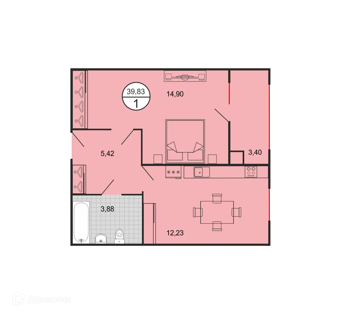 Фото квартиры в ЖК Дыхание