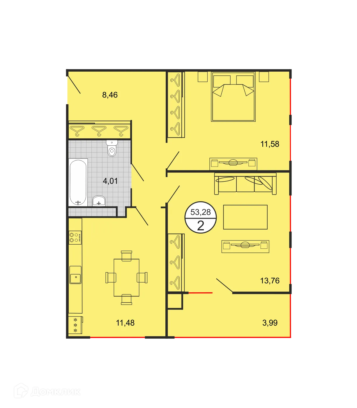 Фото квартиры в ЖК Дыхание