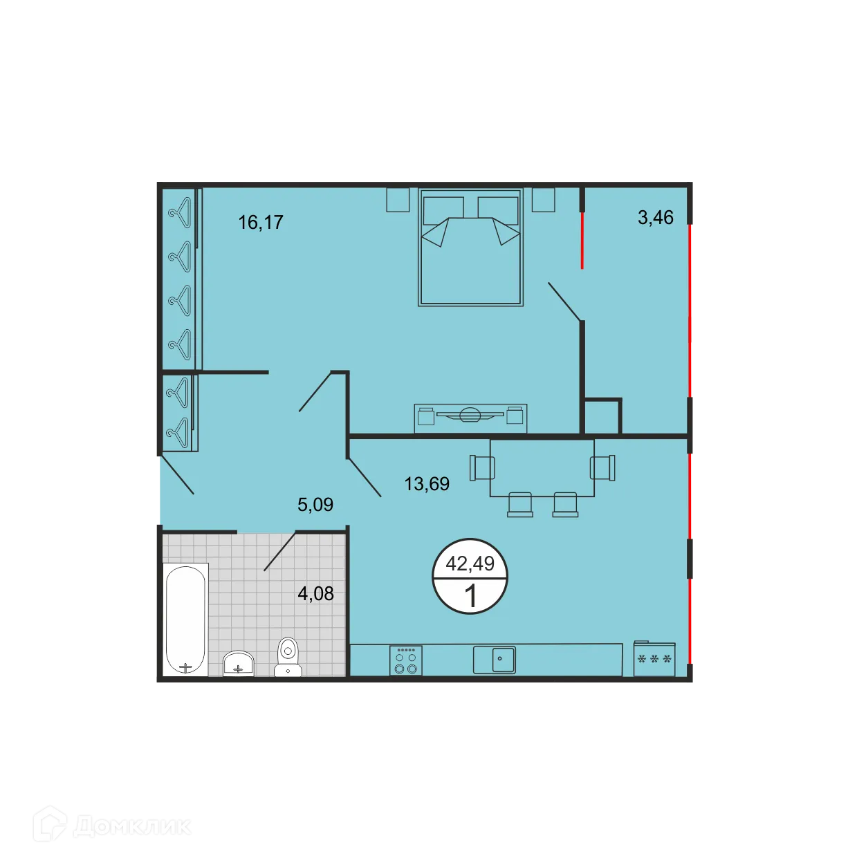 Фото квартиры в ЖК Дыхание