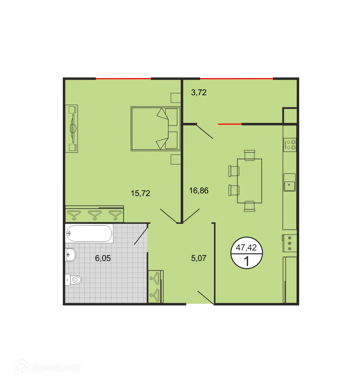 Фото квартиры в ЖК Дыхание