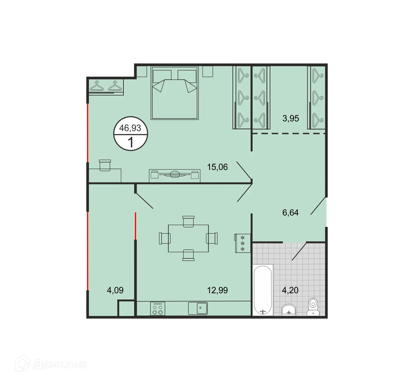 Фото квартиры в ЖК Дыхание
