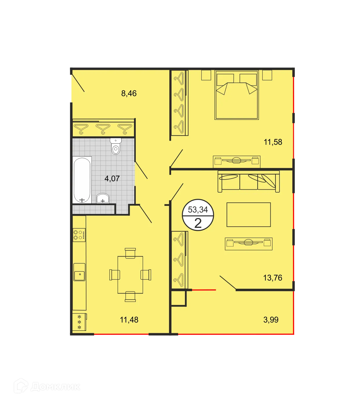 Фото квартиры в ЖК Дыхание