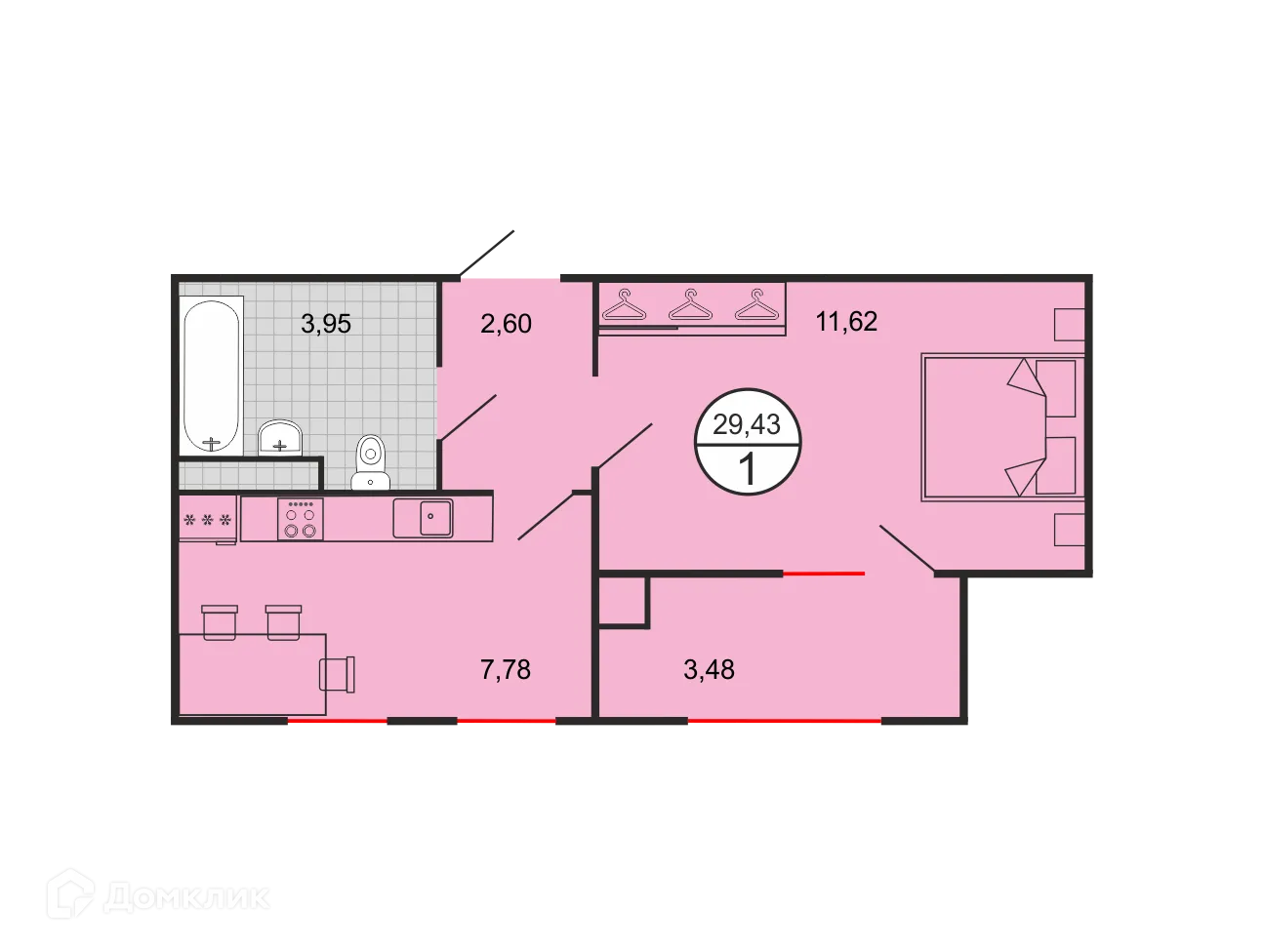 Фото квартиры в ЖК Дыхание
