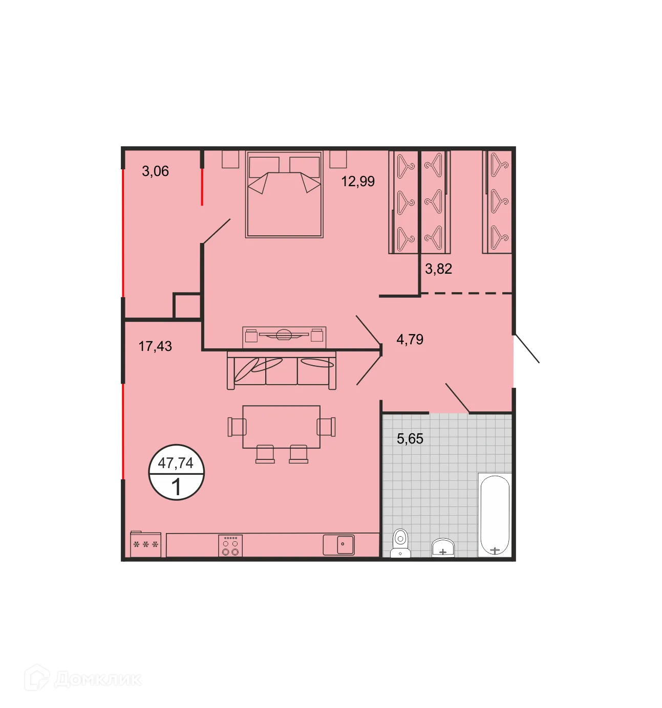 Фото квартиры в ЖК Дыхание