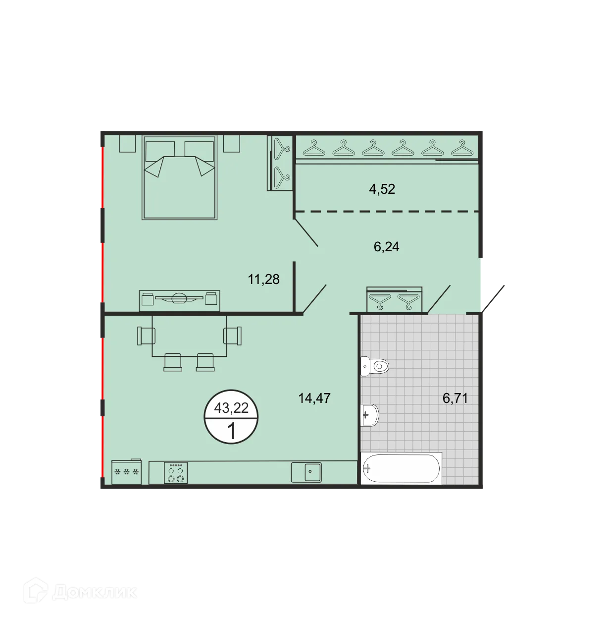 Фото квартиры в ЖК Дыхание