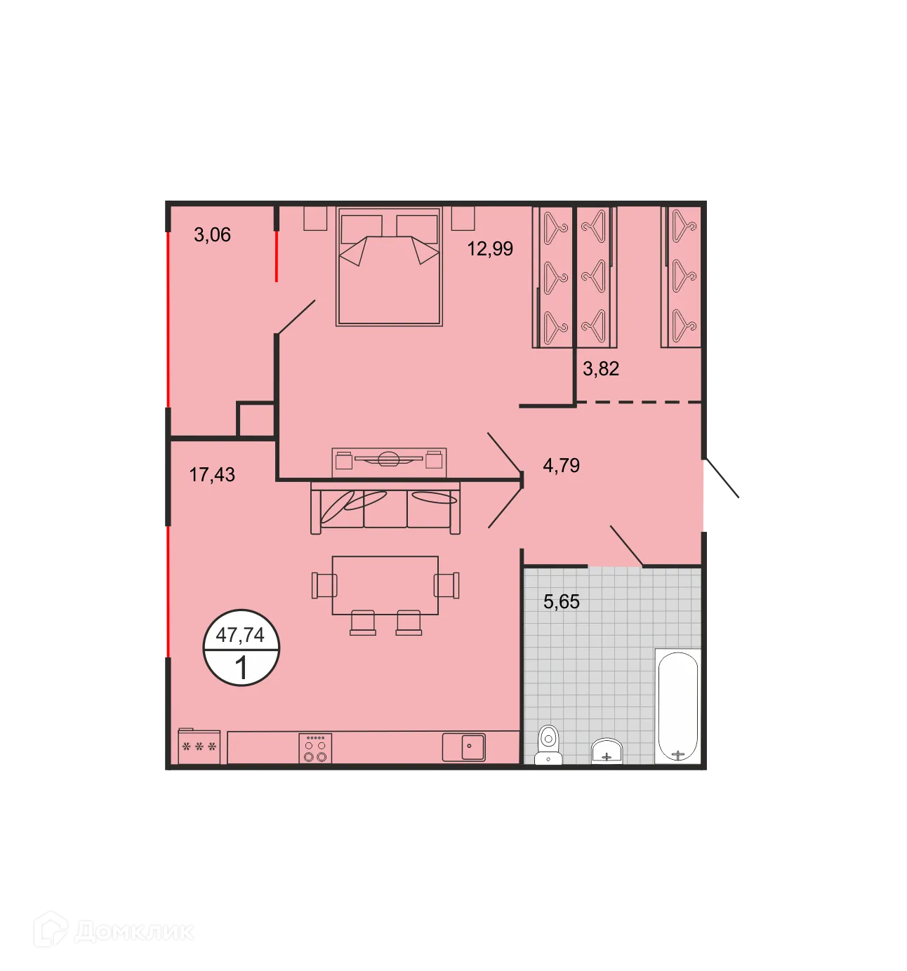 Фото квартиры в ЖК Дыхание