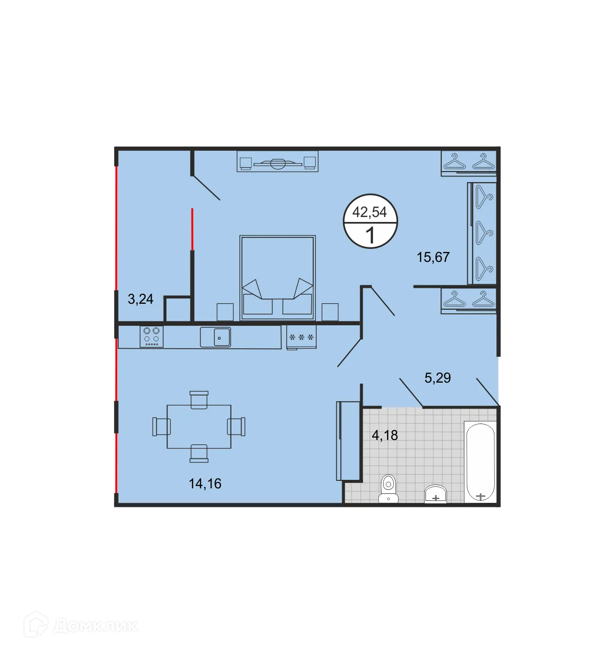 Фото квартиры в ЖК Дыхание