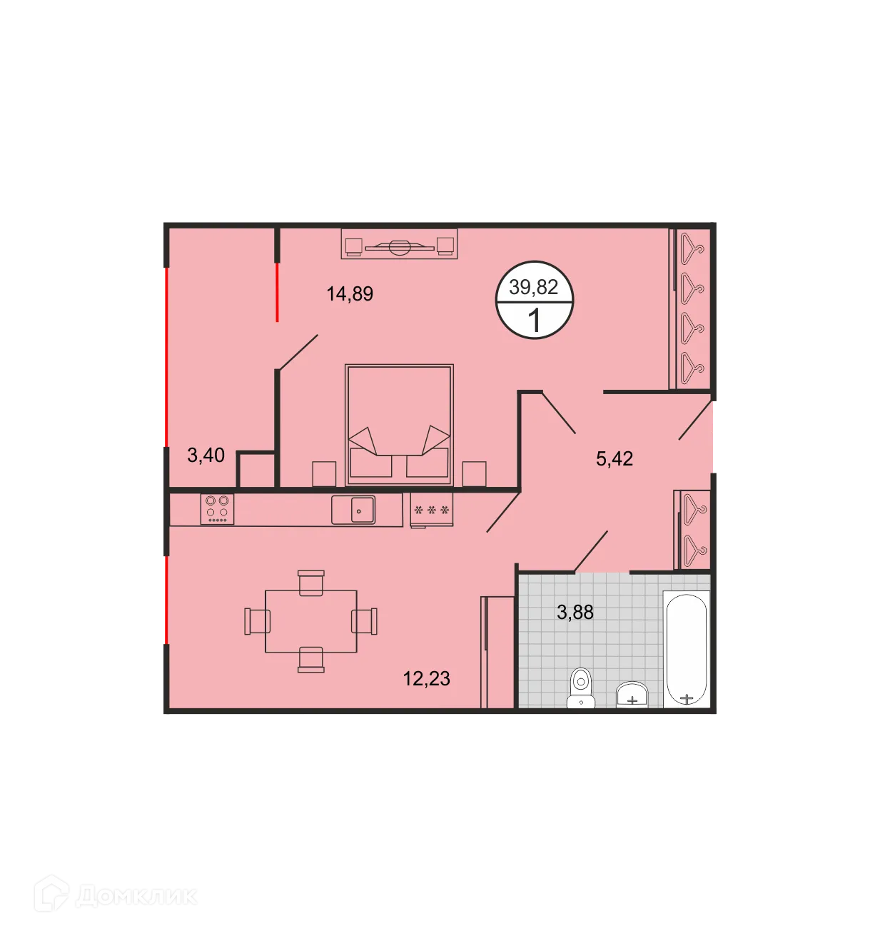 Фото квартиры в ЖК Дыхание