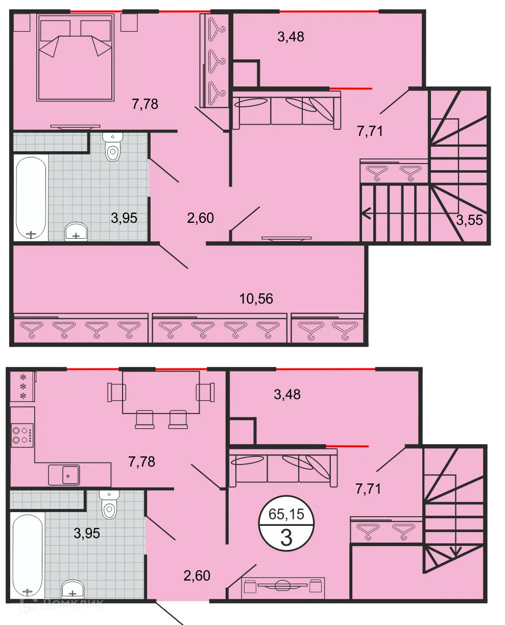 Фото квартиры в ЖК Дыхание