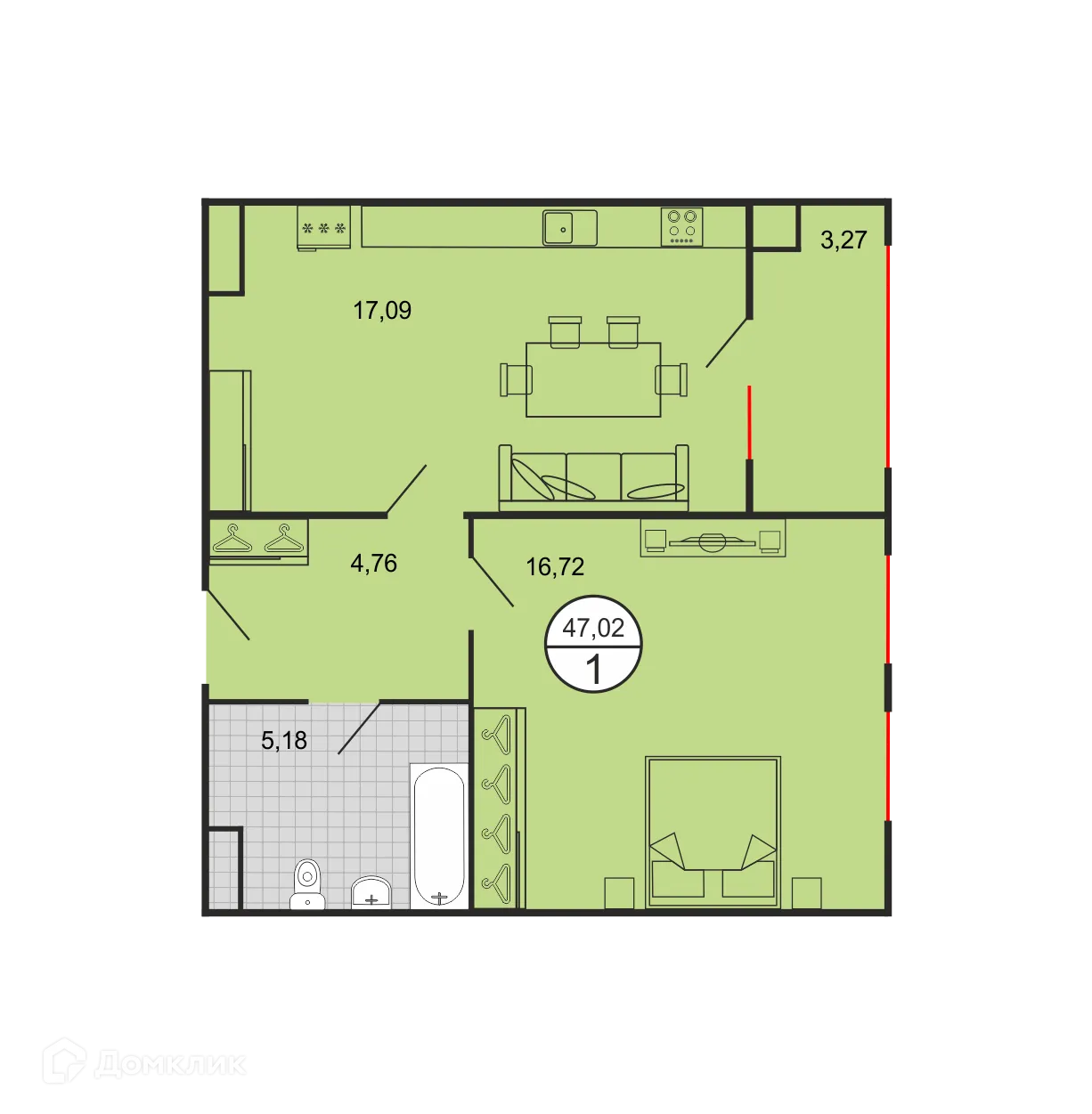 Фото квартиры в ЖК Дыхание