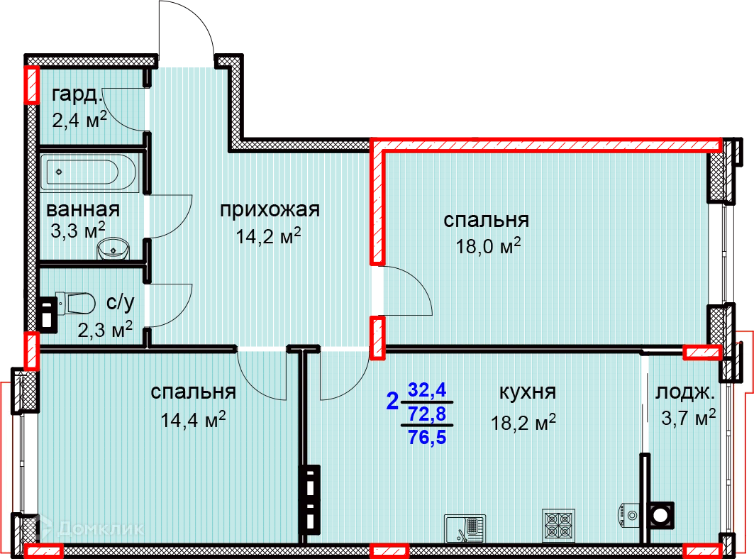 Фото квартиры в ЖК "Суворов"