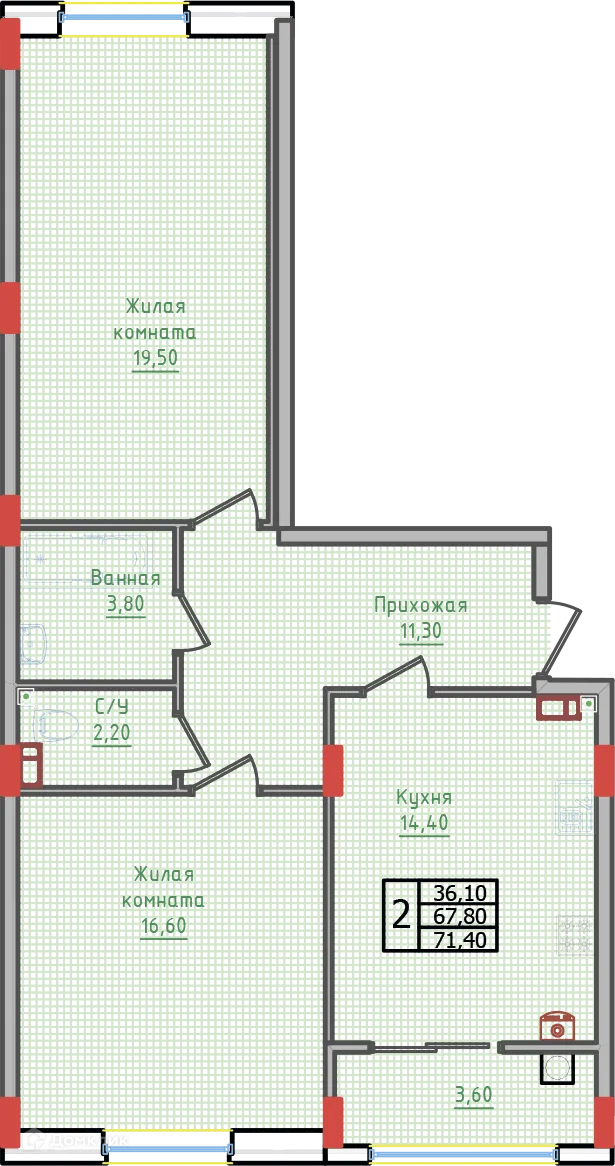 Фото квартиры в ЖК "Суворов"