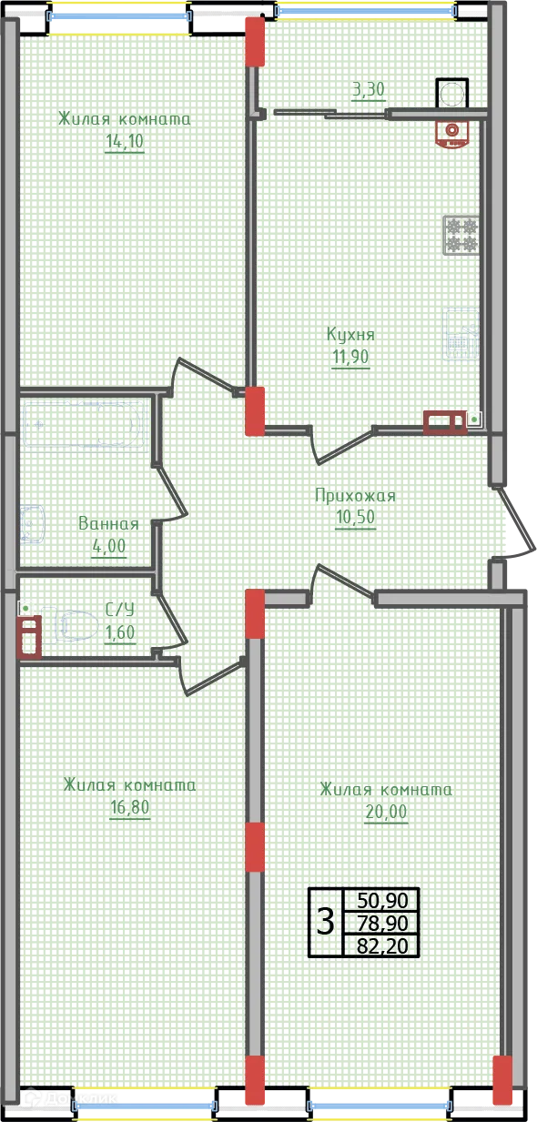 Фото квартиры в ЖК "Суворов"