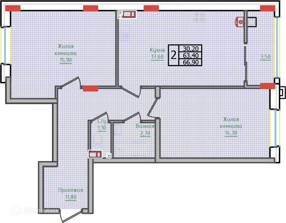 Фото квартиры в ЖК "Суворов"