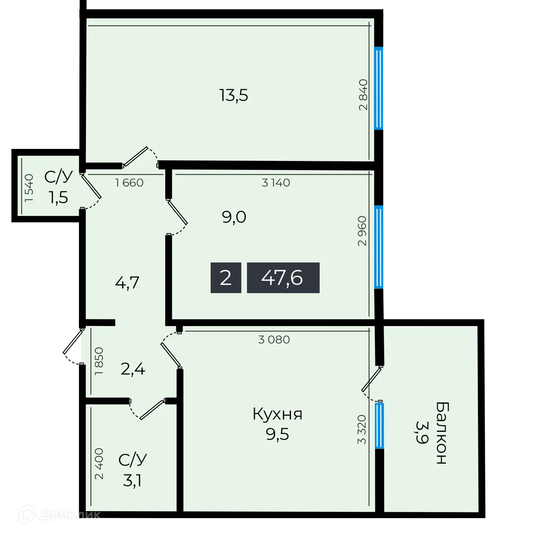Фото квартиры в ЖК Атмосфера-1