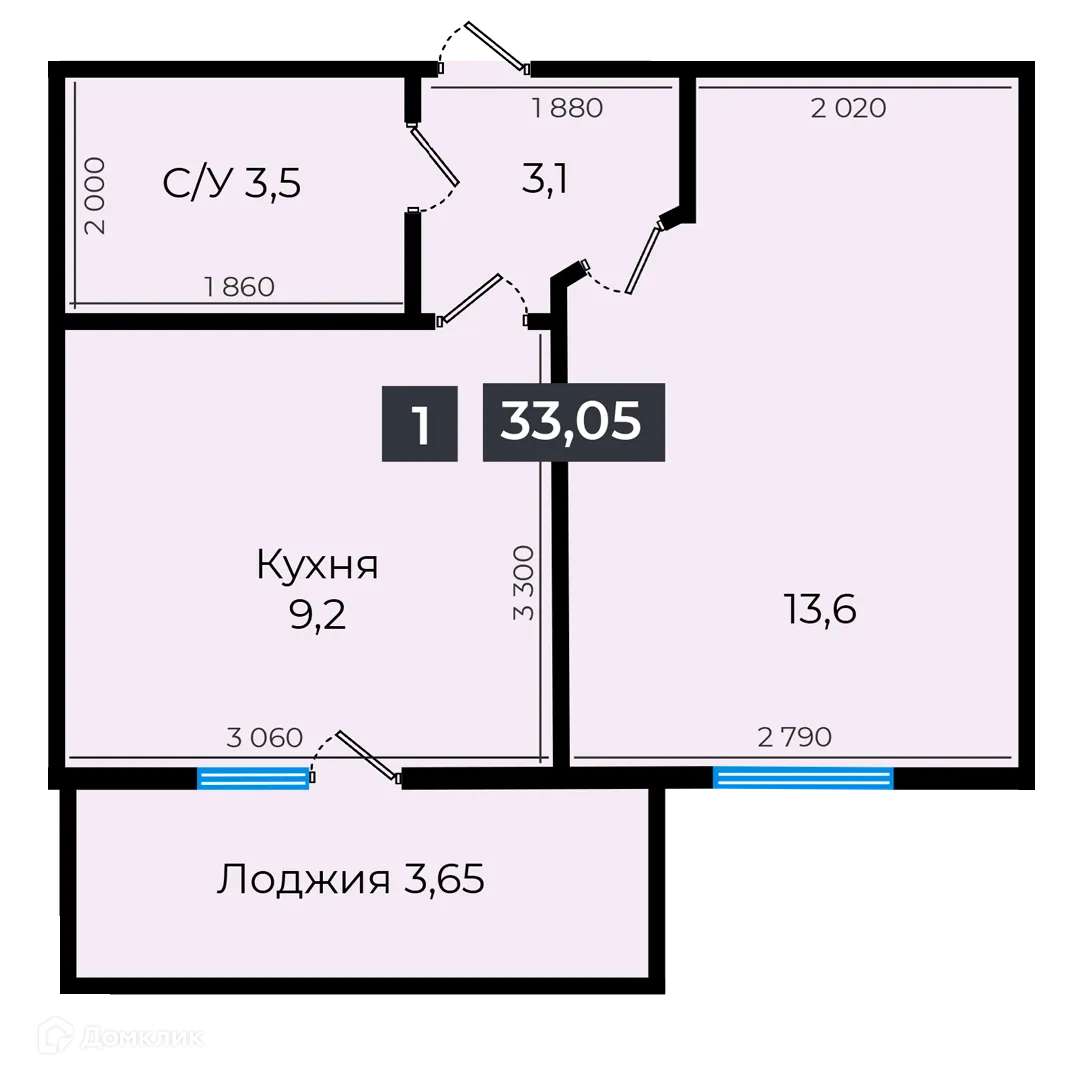 Фото квартиры в ЖК Атмосфера-1