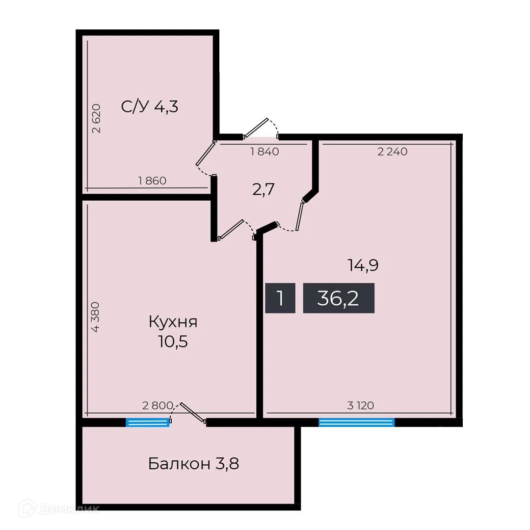 Фото квартиры в ЖК Атмосфера-1