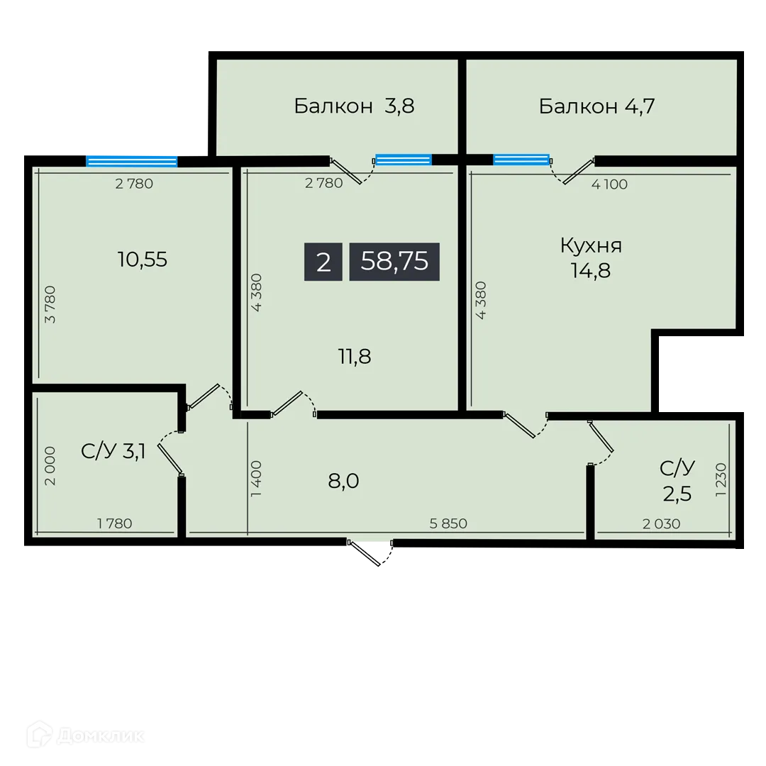 Фото квартиры в ЖК Атмосфера-1